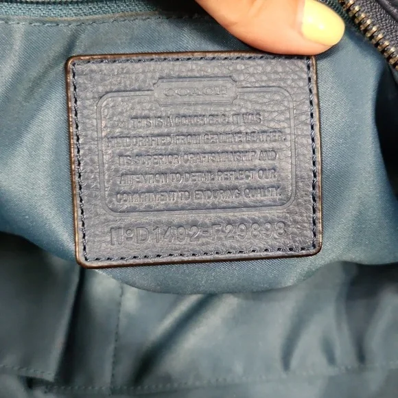 Coach Park Carrie Blue Leather Shoulderbag - Picture 9 of 15